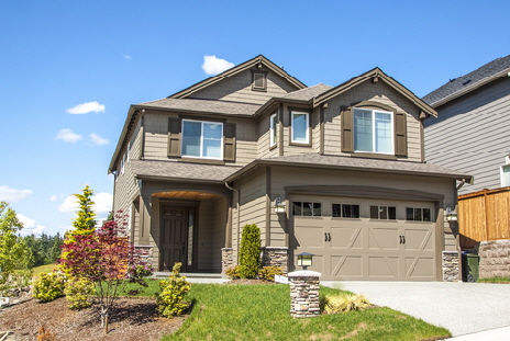 Double Car Carriage House Garage Door With Glass